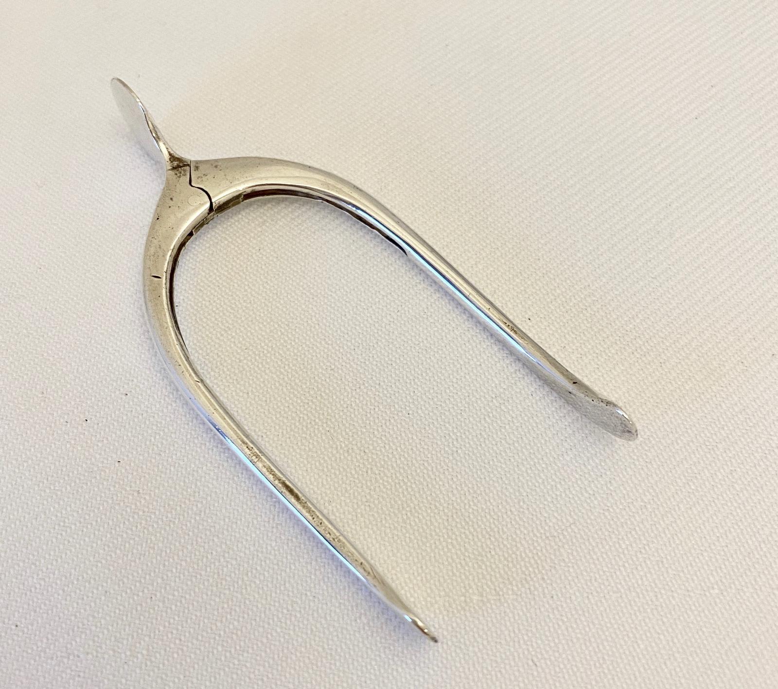 Solid Silver Wishbone Sugar Nips. Sheff 1910 (1 of 1)