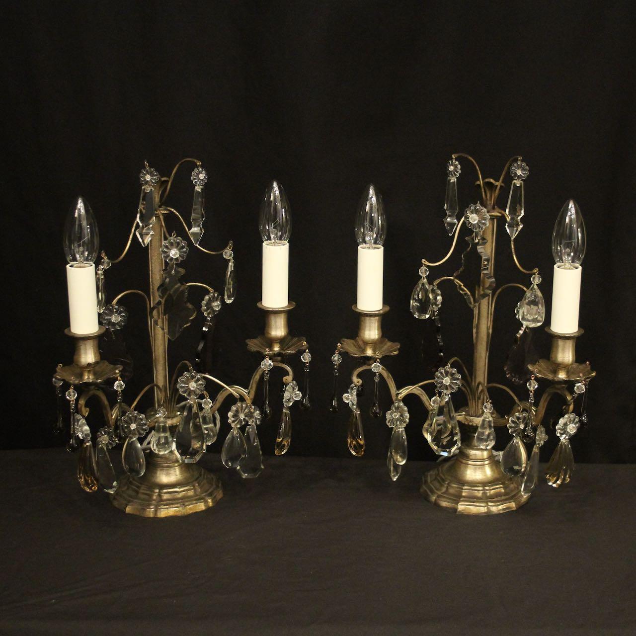 French Pair of Silvered Twin Light Candelabra (1 of 10)