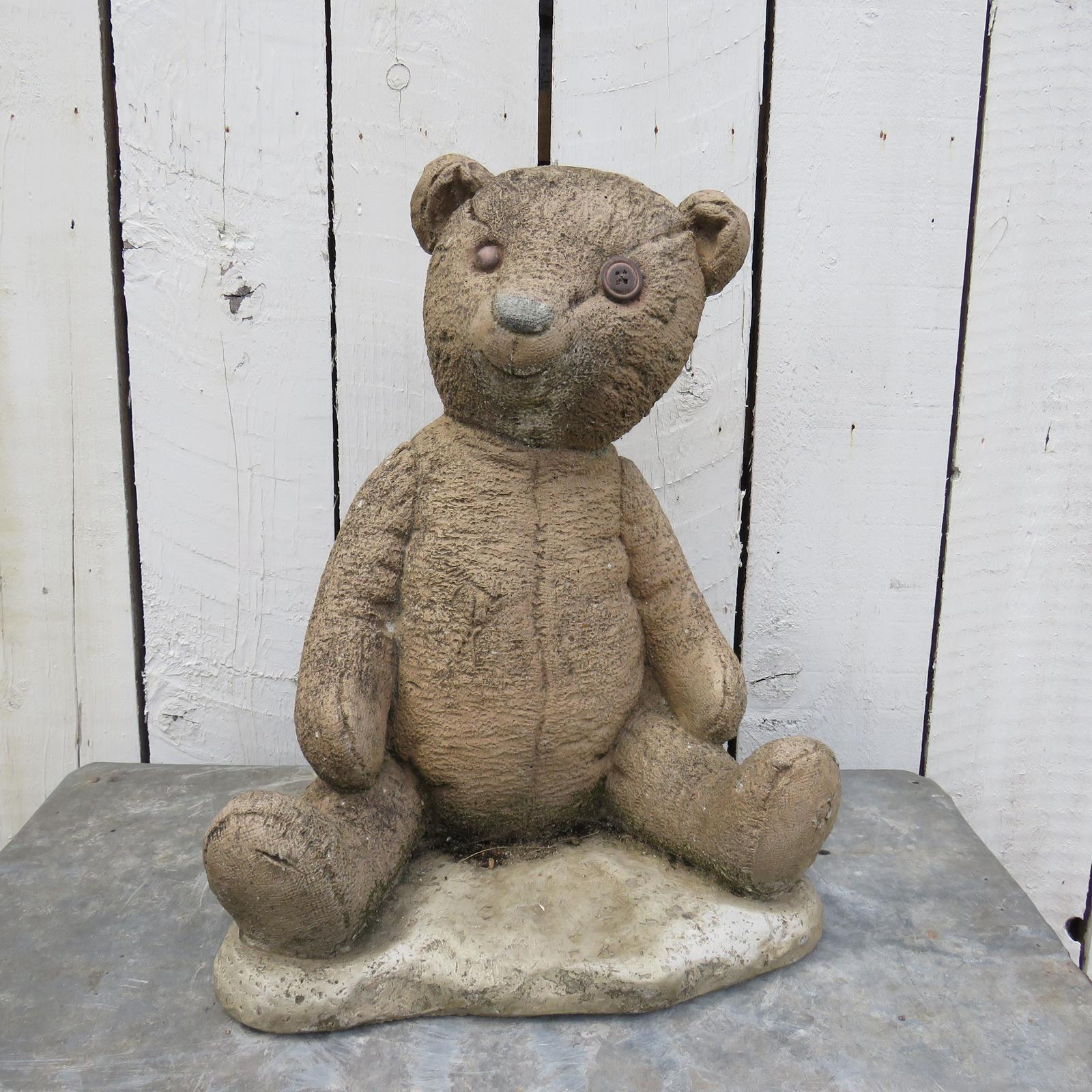 Vintage English Weathered Garden Teddy Ornament (1 of 7)