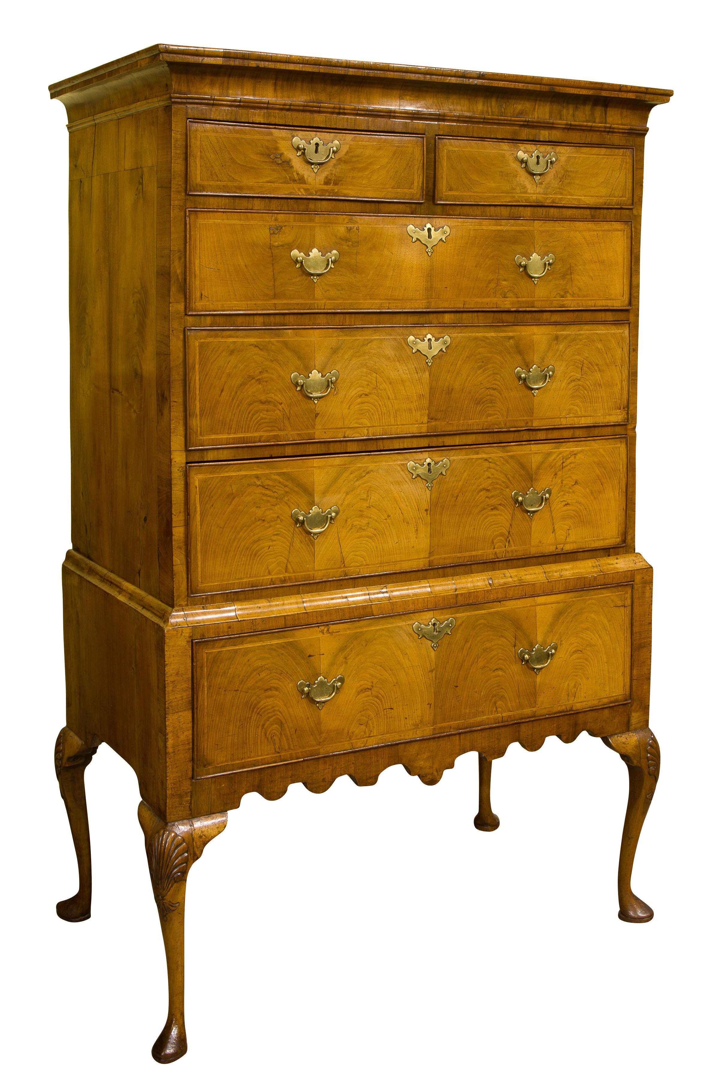 Geo III walnut chest on stand (1 of 1)