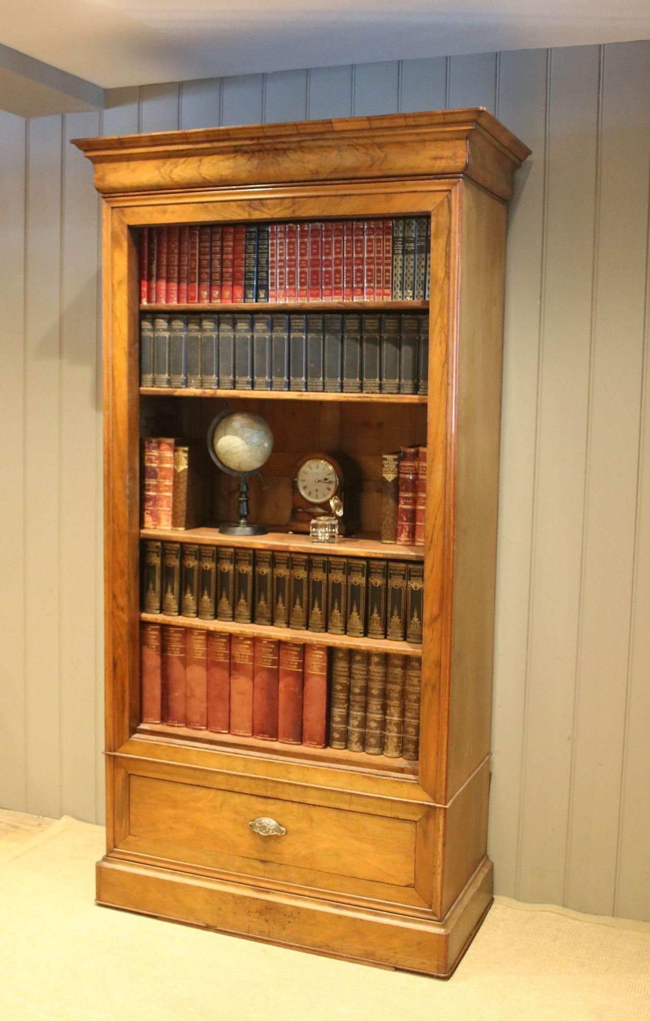 Substantial Walnut Open Bookcase (1 of 13) Substantial Walnut Open Bookcase (1 of 13)