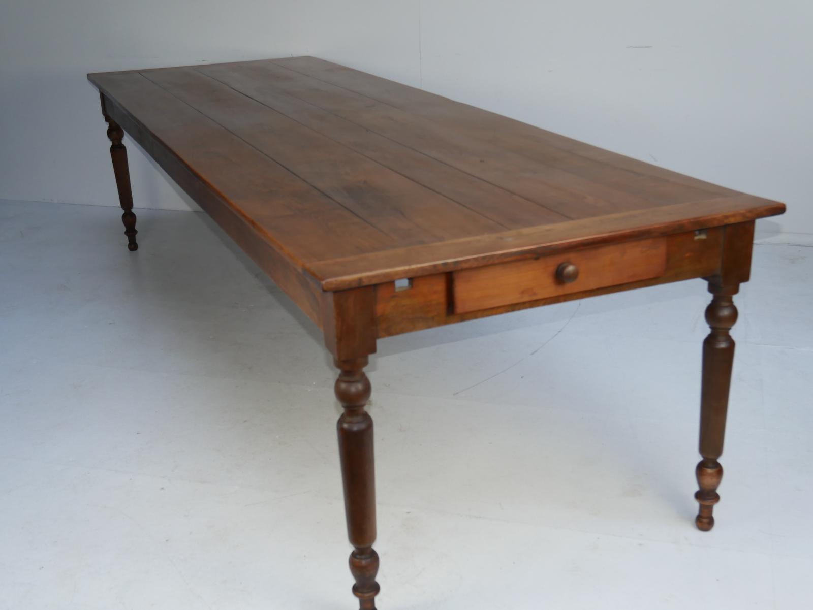 Large 19th Century Cherrywood Refectory Table (1 of 12) Large 19th Century Cherrywood Refectory Table (1 of 12)