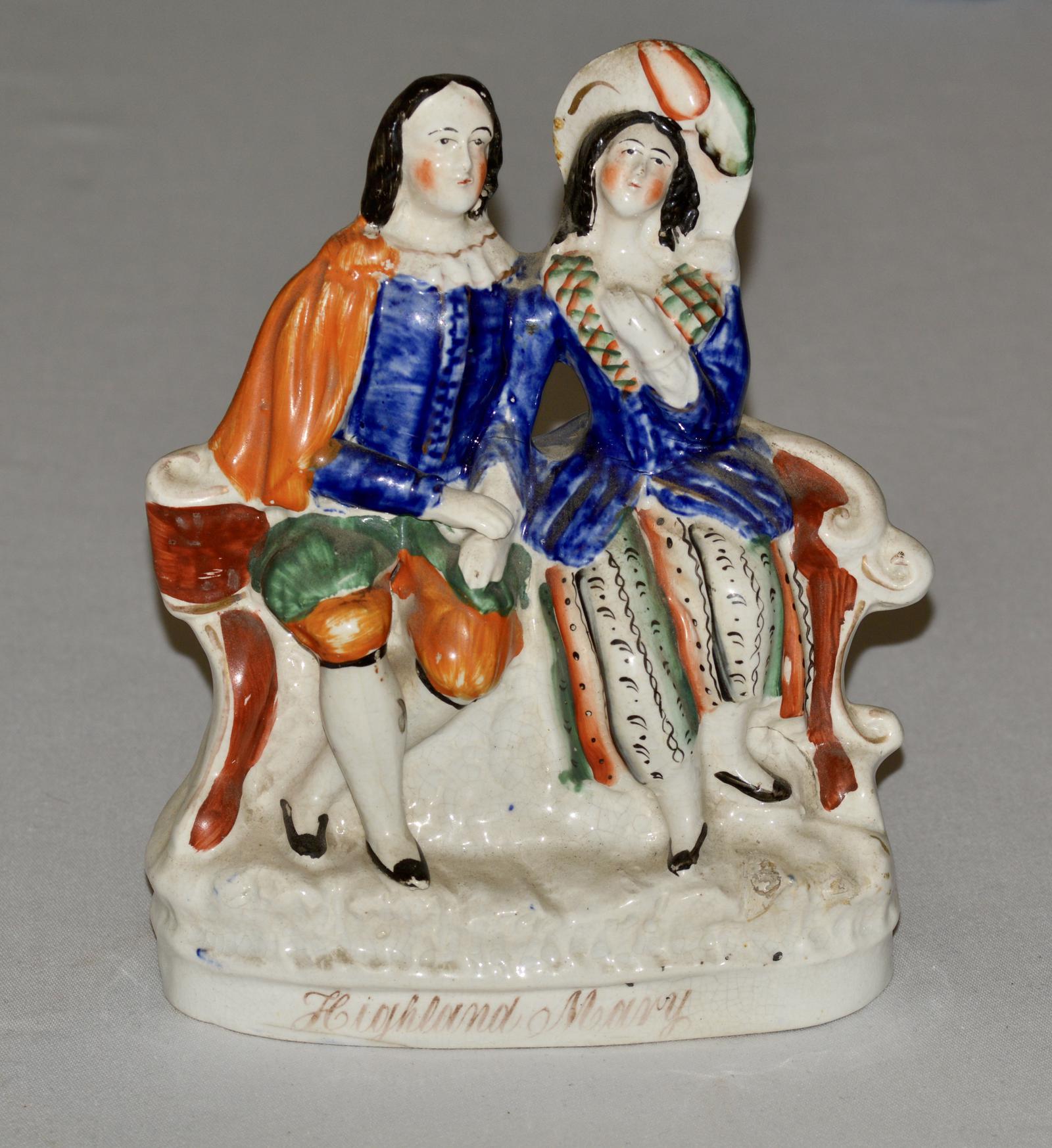 19th Century Staffordshire Figure of Highland Mary & Robert Burns (1 of 7) 19th Century Staffordshire Figure of Highland Mary & Robert Burns (1 of 7)