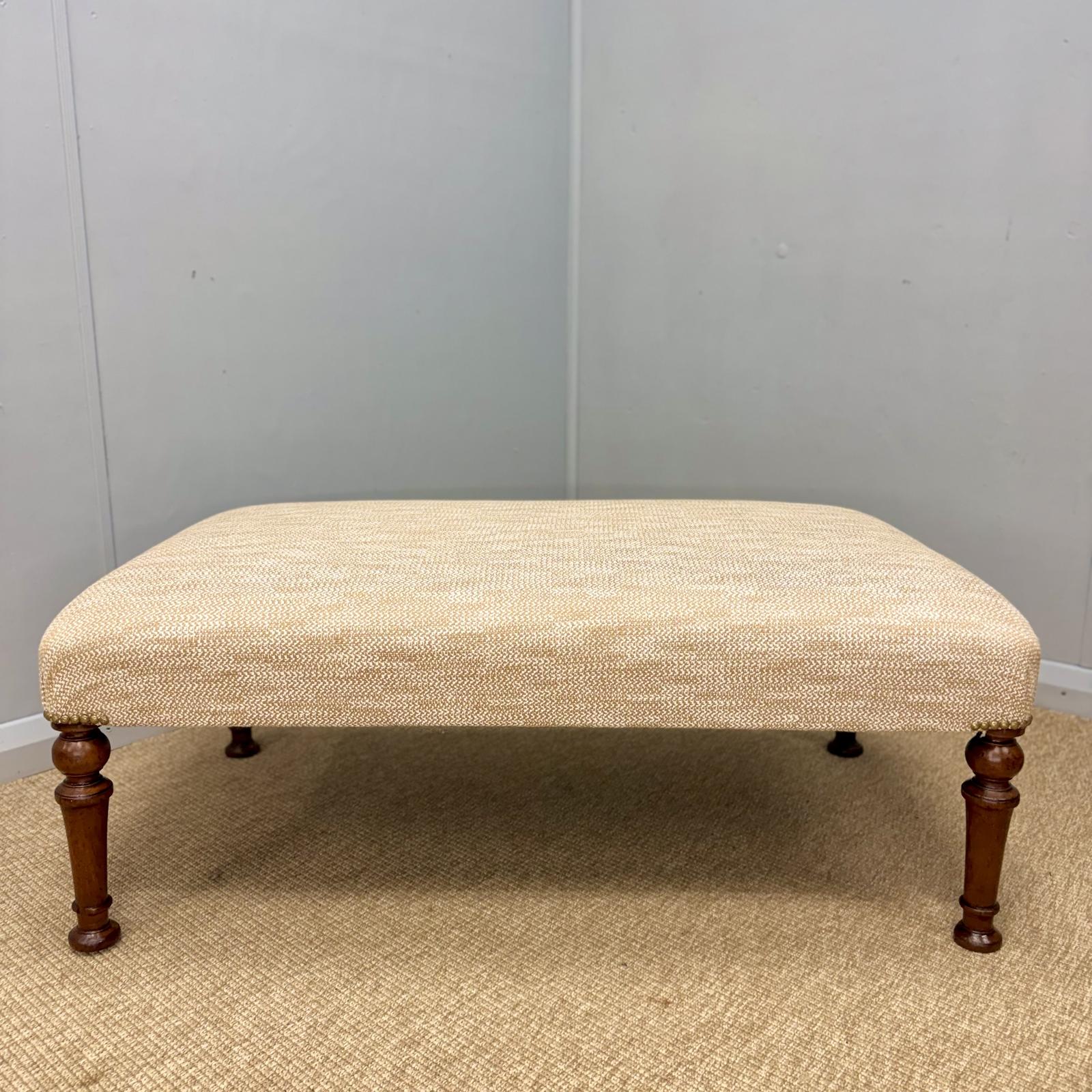 Newly Upholstered Footstool in Chenille (1 of 5) Newly Upholstered Footstool in Chenille (1 of 5)