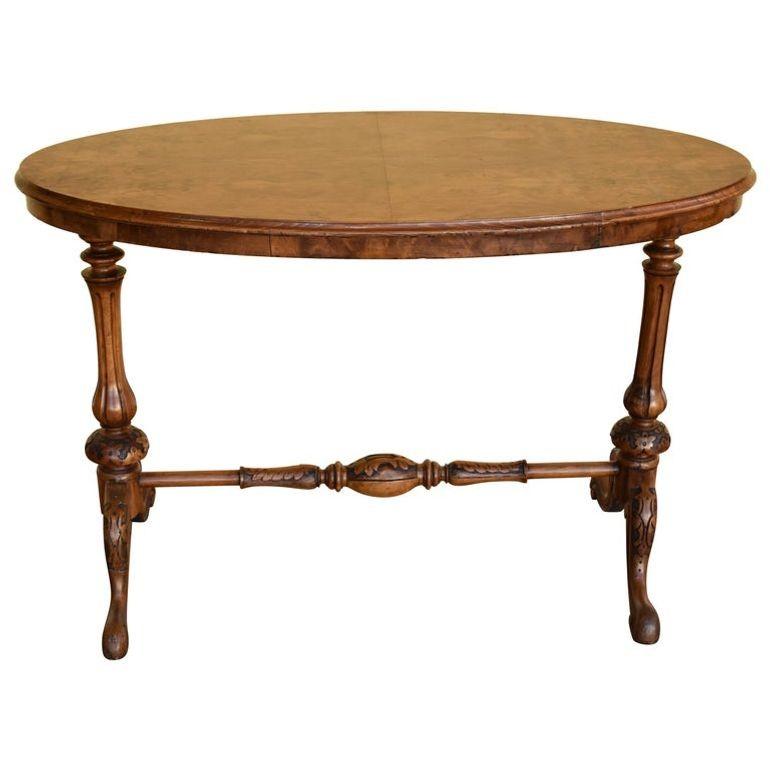 19th Century Victorian Burr Walnut Occasional Table (1 of 8)
