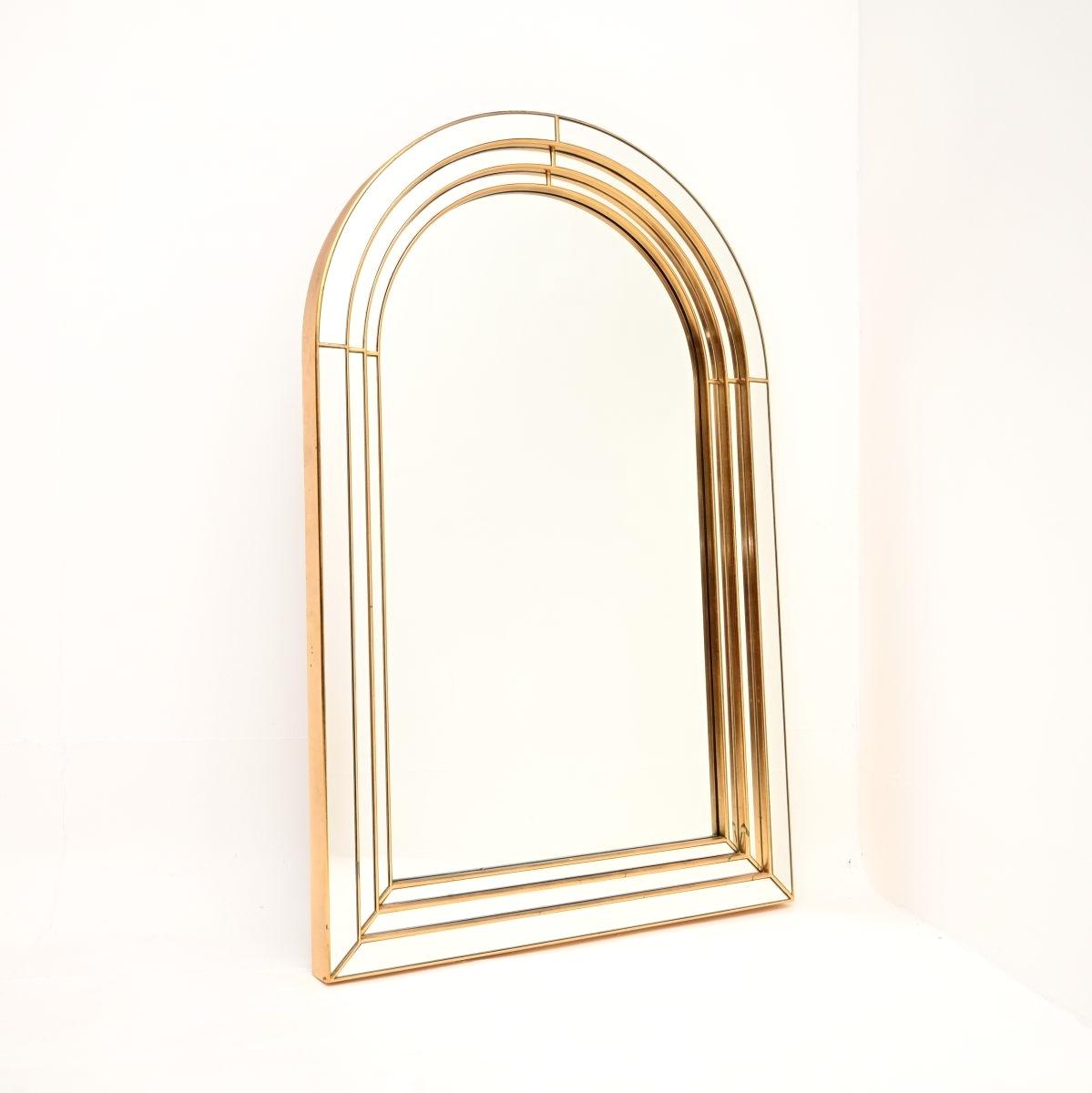 Vintage Arched Bevelled Panel Mirror by Deknudt (1 of 10) Vintage Arched Bevelled Panel Mirror by Deknudt (1 of 10)