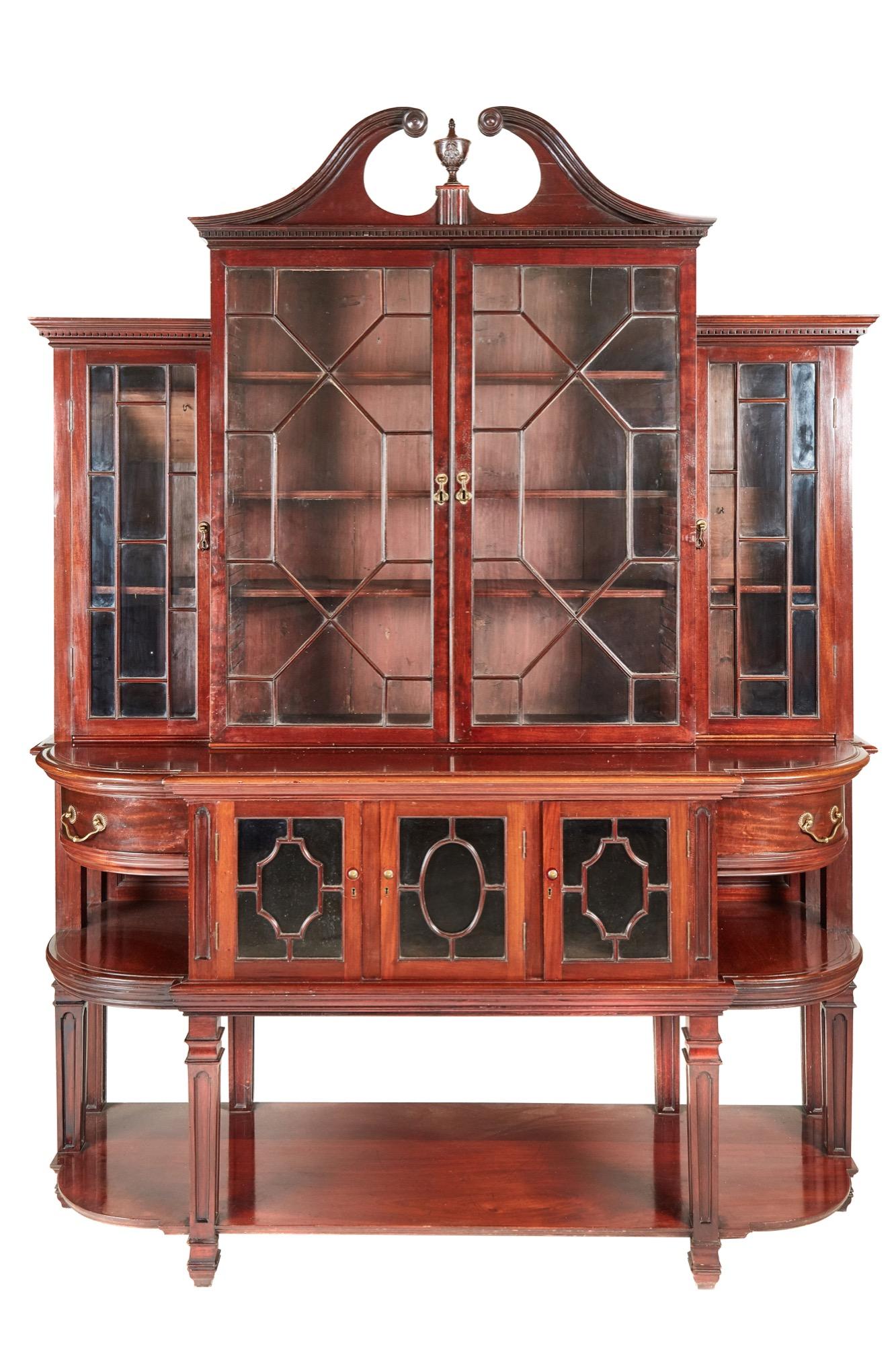 Antique Victorian Mahogany Astragal Glazed Breakfront Bookcase Display Cabinet (1 of 10) Antique Victorian Mahogany Astragal Glazed Breakfront Bookcase Display Cabinet (1 of 10)