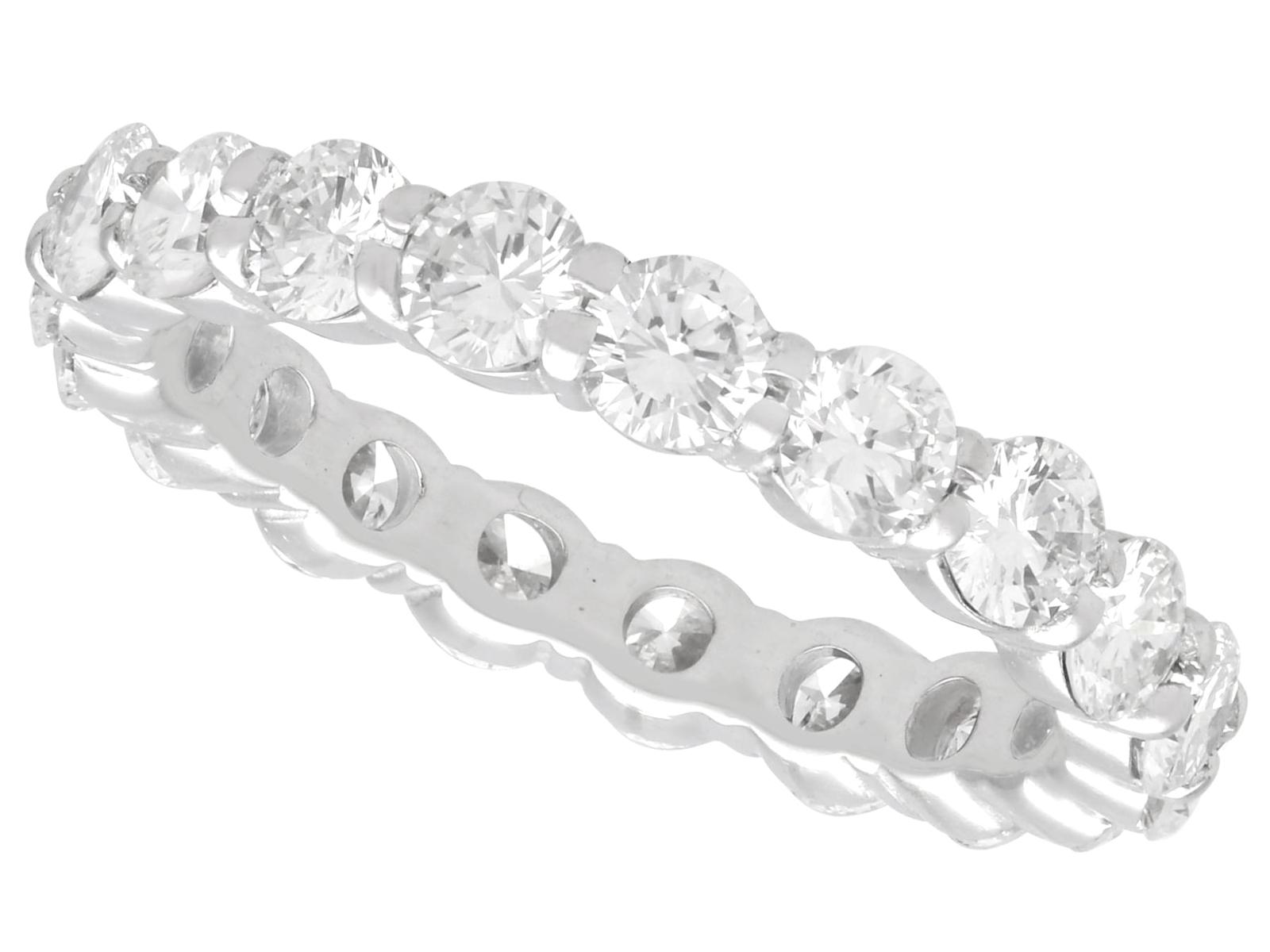 Vintage 2.38ct Diamond, 18ct White Gold Full Eternity Ring c.1950 (1 of 12)