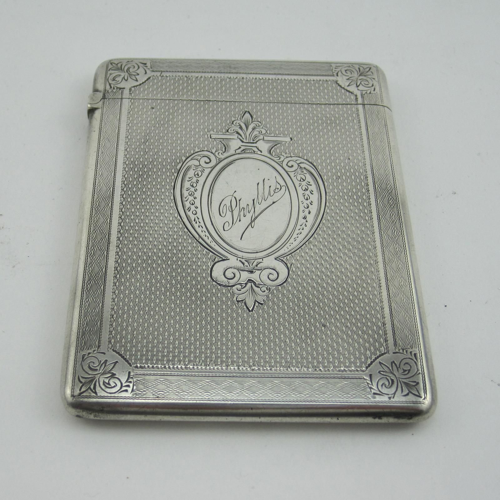 Very Good Quality George Unite Silver Visiting Card Case (1 of 5)
