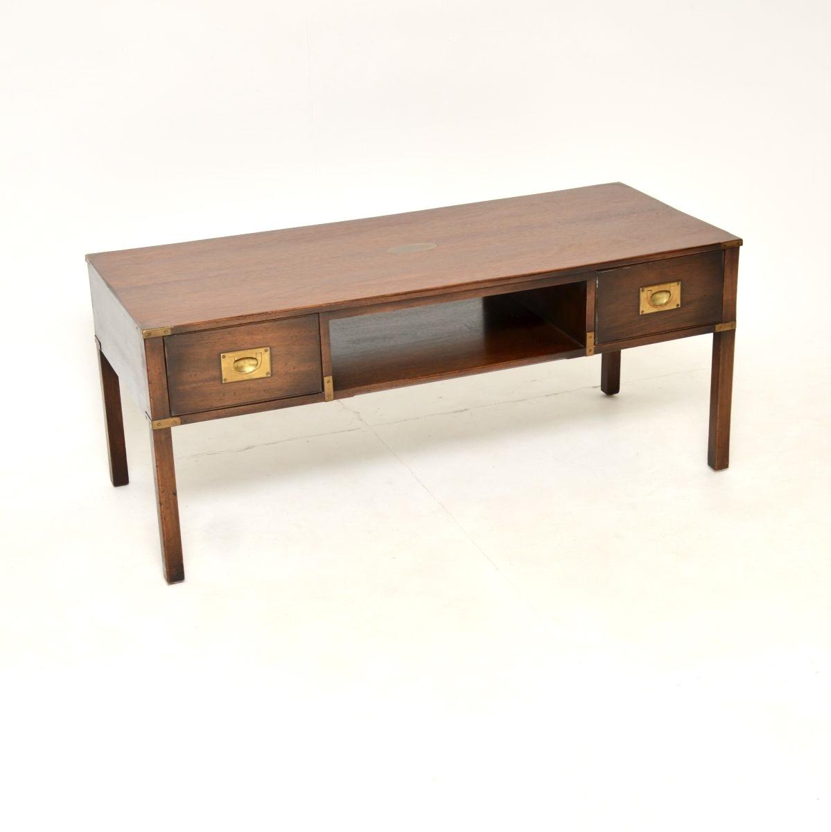 Mahogany Military Campaign Style Coffee Table (1 of 10) Mahogany Military Campaign Style Coffee Table (1 of 10)