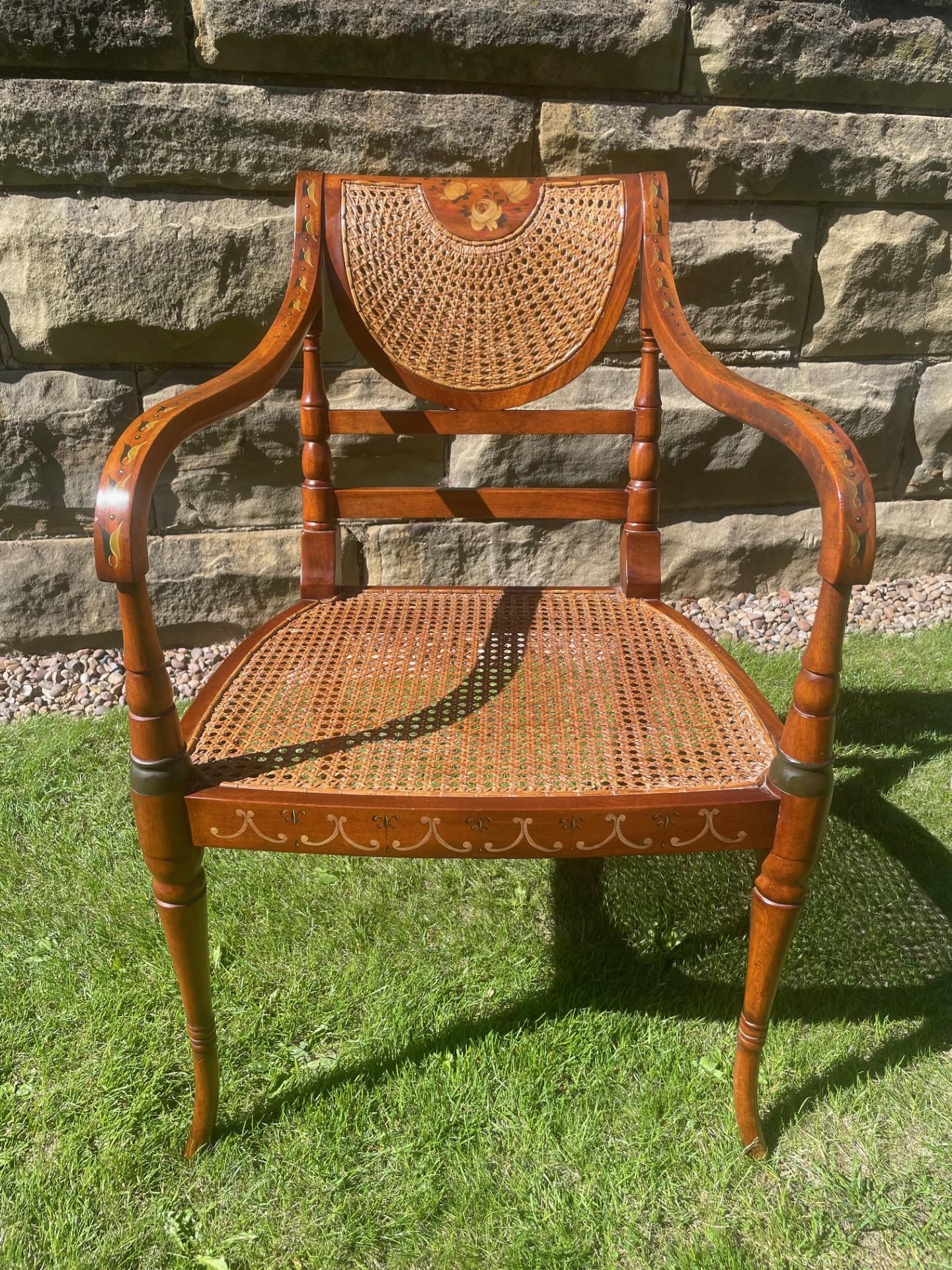 Satinwood Painted Desk Chair Armchair (1 of 6) Satinwood Painted Desk Chair Armchair (1 of 6)
