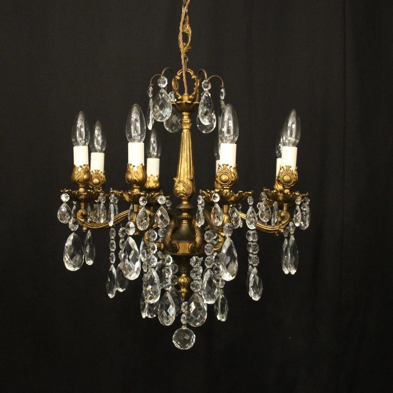 French Gilded 8 Light Antique Chandelier (1 of 10) French Gilded 8 Light Antique Chandelier (1 of 10)