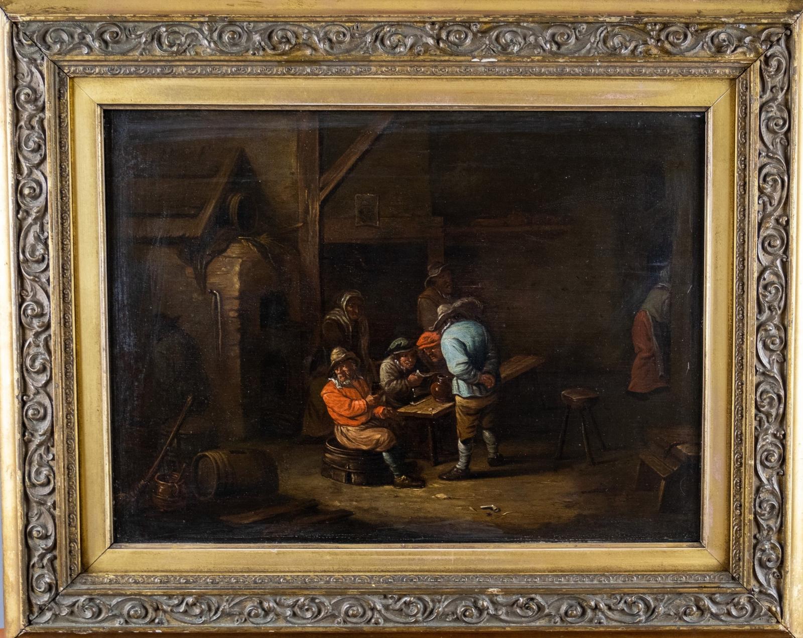 Tavern Interior Oil Painting Circle of David Teniers The Younger 1610-1690 (1 of 4)