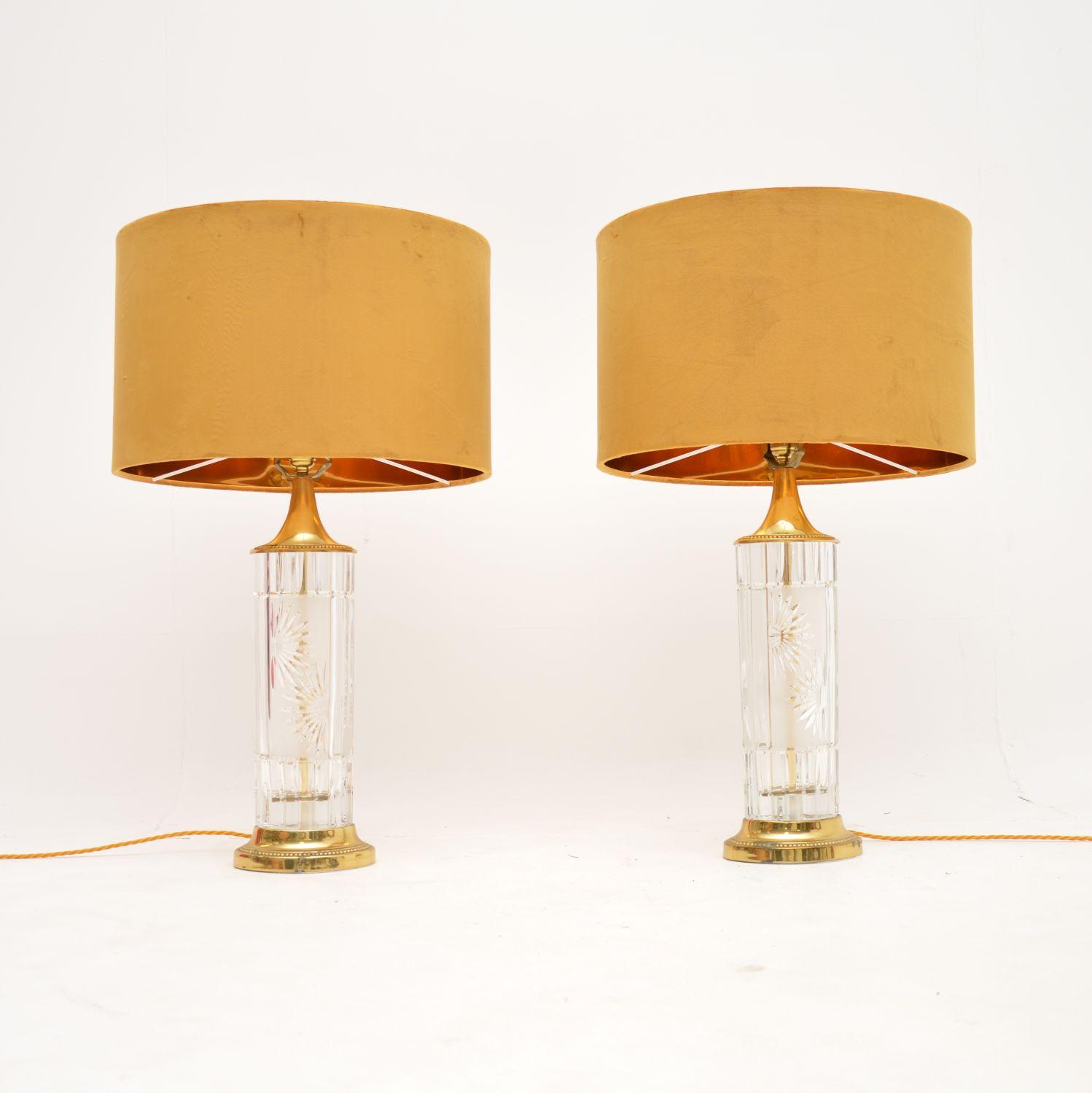 Pair of Crystal & Brass Table Lamps (1 of 9) Pair of Crystal & Brass Table Lamps (1 of 9)