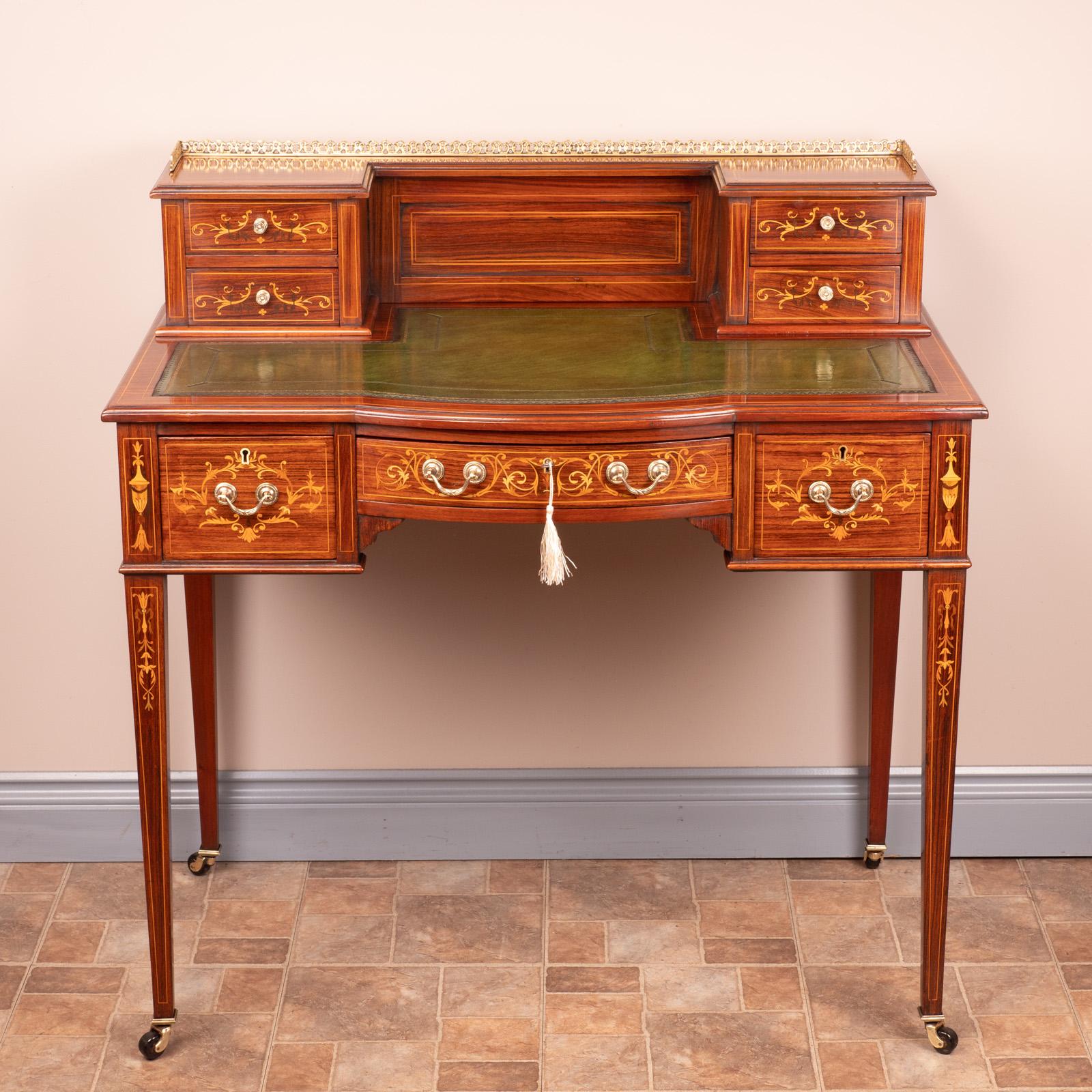 Good Quality Inlaid Rosewood Bonheur Du Jour (1 of 20)