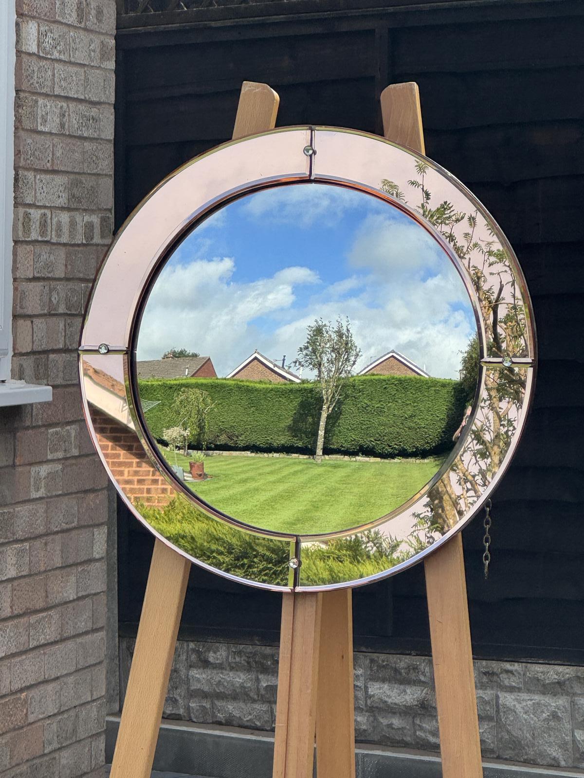 Circular Convex Peach Mirror (1 of 4) Circular Convex Peach Mirror (1 of 4)