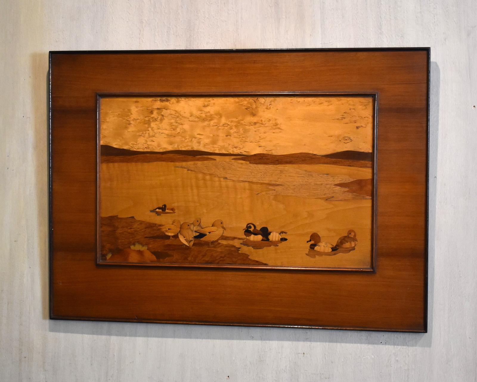 Marquetry Panel Depicting Ducks (1 of 5)