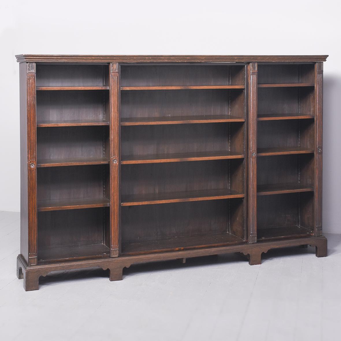 Large Victorian Oak Open Bookcase (1 of 8) Large Victorian Oak Open Bookcase (1 of 8)