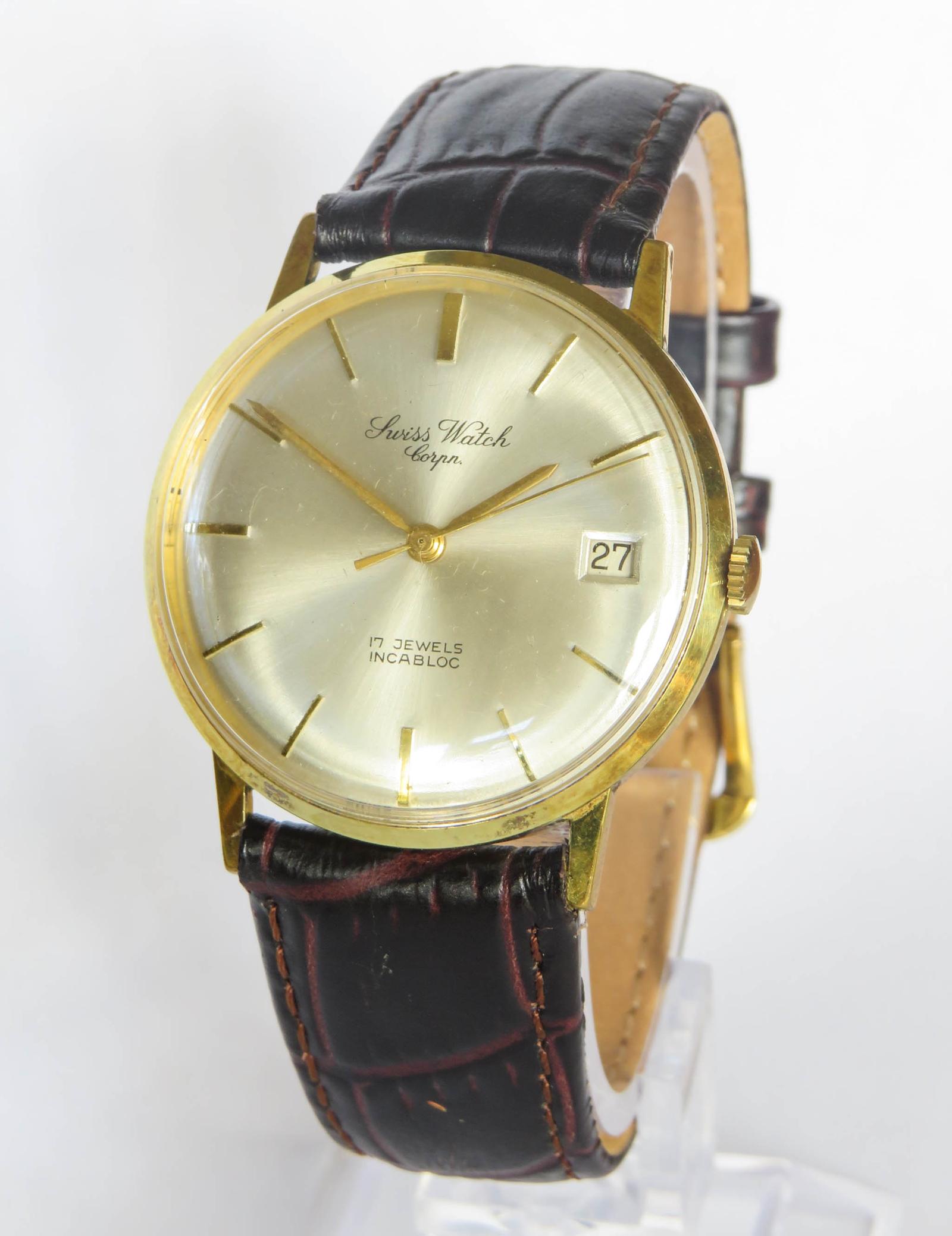 Watch: Gents 1960s Swiss Watch Corporation Wrist Watch (1 of 5) Watch: Gents 1960s Swiss Watch Corporation Wrist Watch (1 of 5)