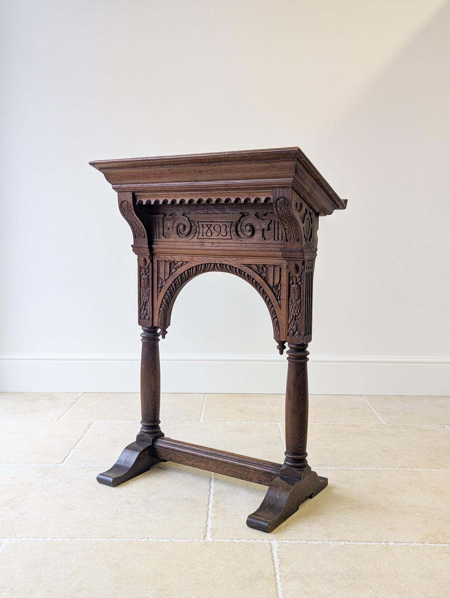 Antique Victorian Gothic Oak Lectern c.1893 (1 of 16) Antique Victorian Gothic Oak Lectern c.1893 (1 of 16)