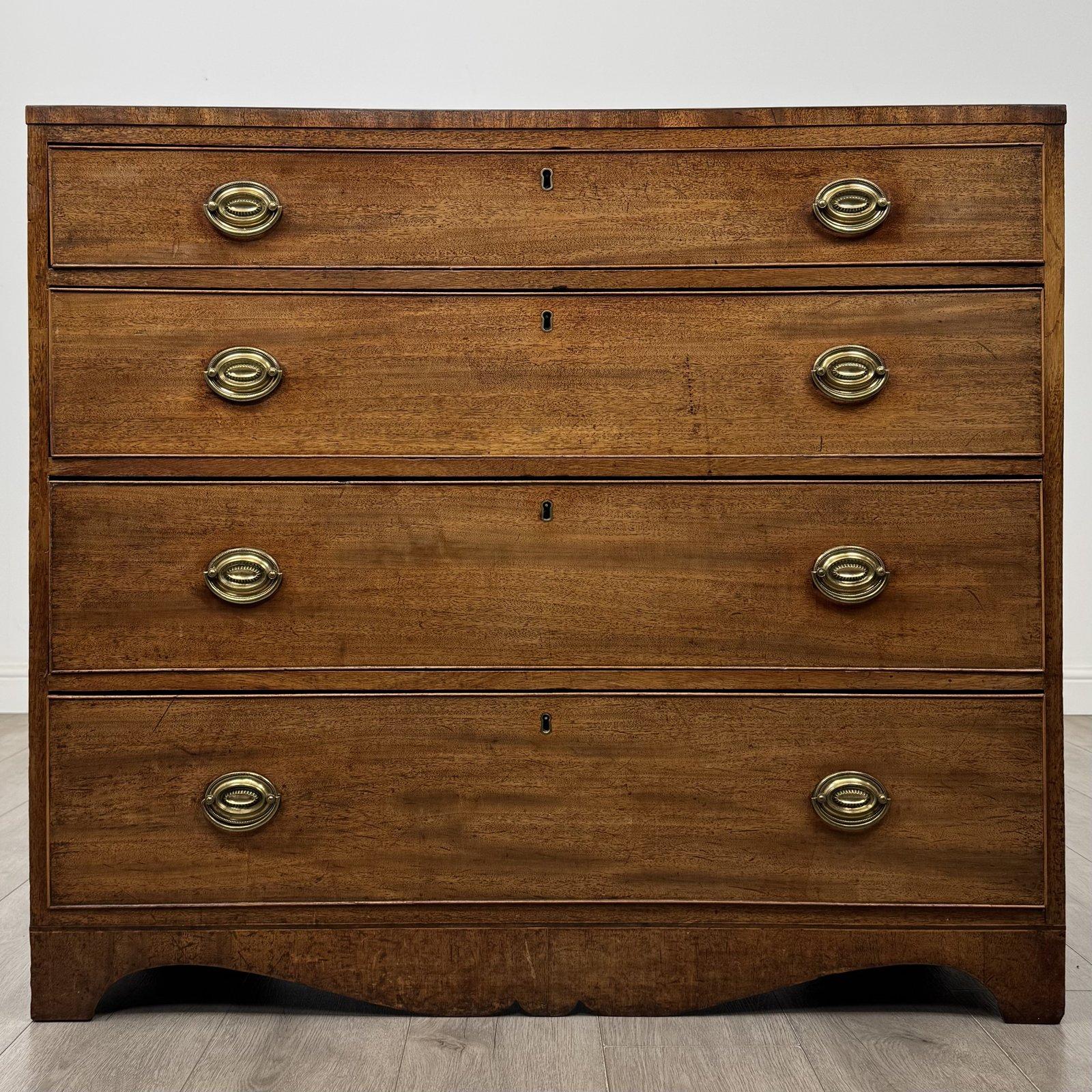 Antique Georgian Mahogany Chest of Drawers | Splayed Bracket Feet | AF-6794 (1 of 11) Antique Georgian Mahogany Chest of Drawers | Splayed Bracket Feet | AF-6794 (1 of 11)