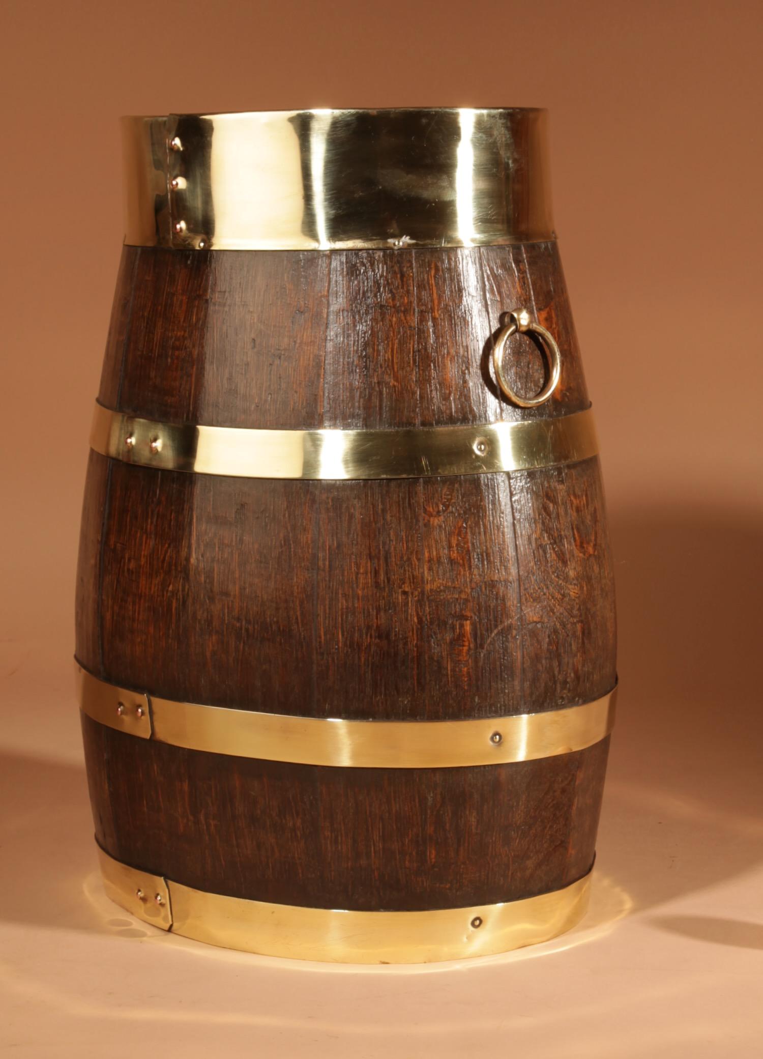 Coopered Original Oval Oak Umbrella / Stick Stand (1 of 6)