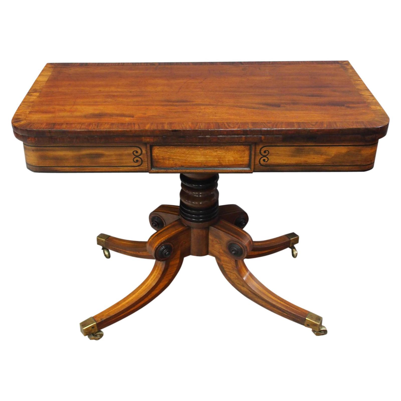 Regency Mahogany & Rosewood Games Table (1 of 11)