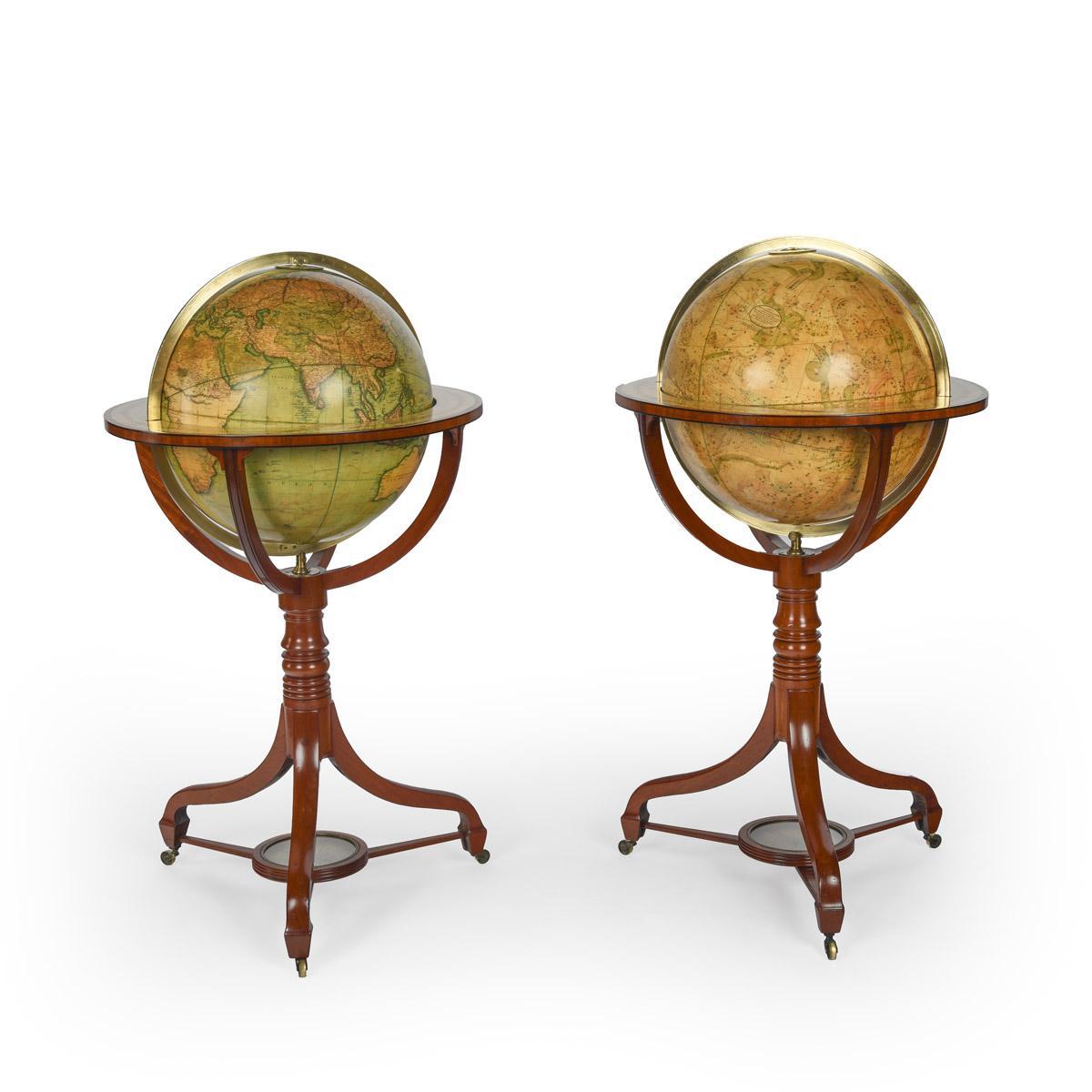 Fine Pair of Cary Globes - Retailed by Kirk & Mercein of New York 1816-1820 (1 of 14)