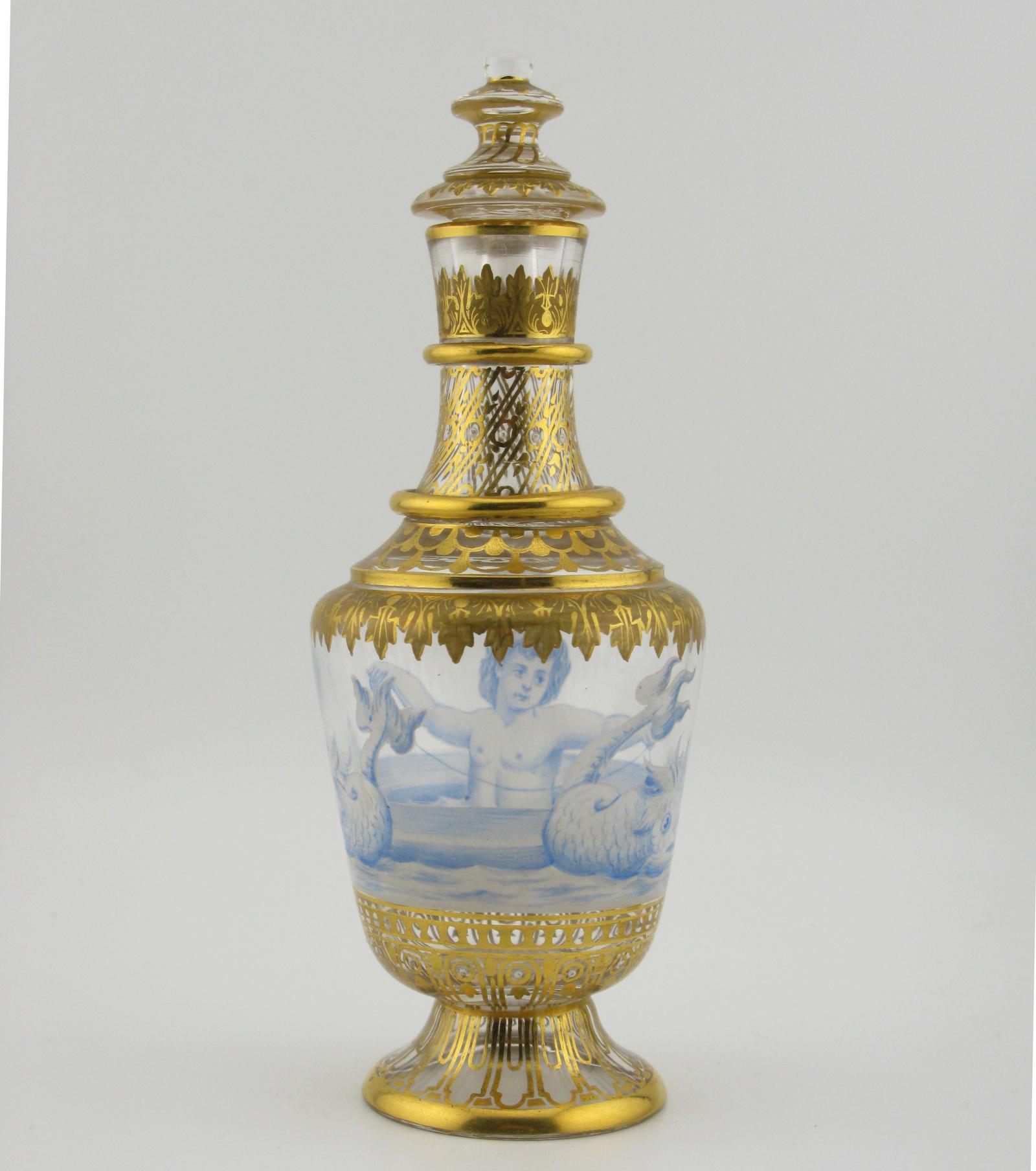 Antique Lobmeyr Glass Enameled & Gilded Perfume Bottle (1 of 18)