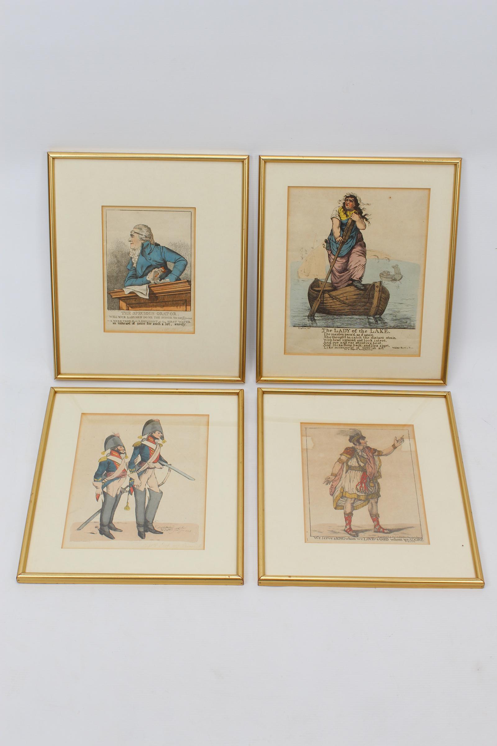 Set 4 Antique Georgian Etchings by Robert Dighton (1 of 13) Set 4 Antique Georgian Etchings by Robert Dighton (1 of 13)