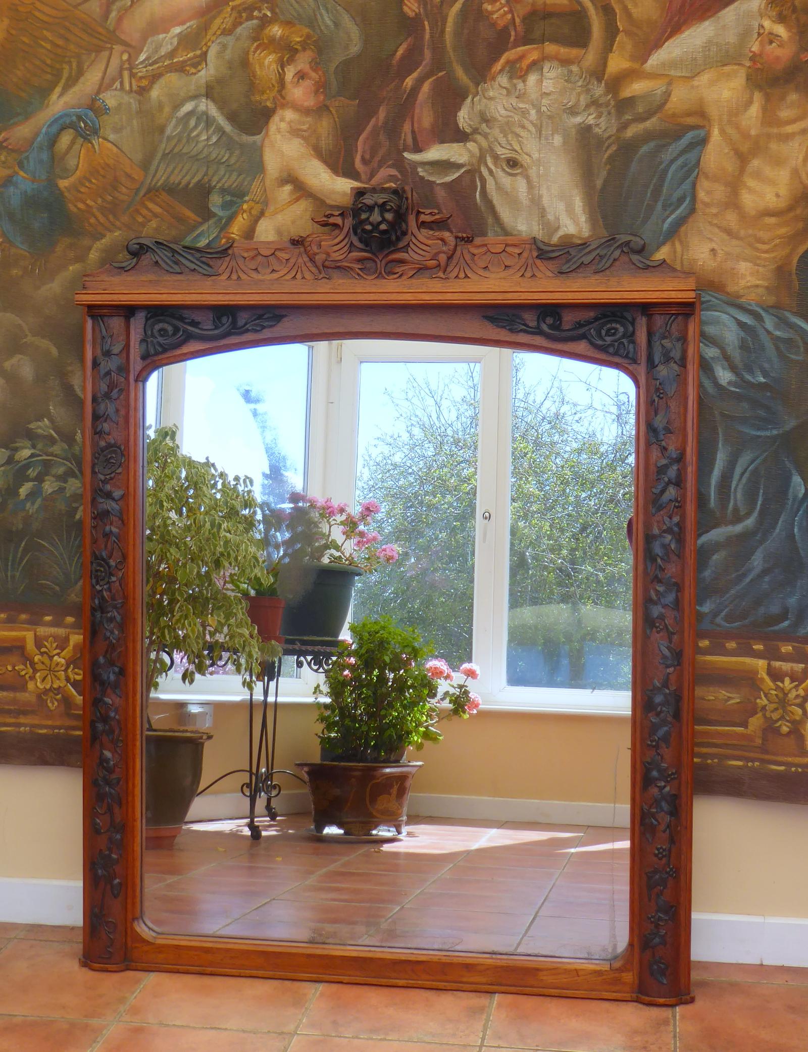 Large Carved Mirror Height 5 Foot Lions Head 1820 (1 of 18) Large Carved Mirror Height 5 Foot Lions Head 1820 (1 of 18)