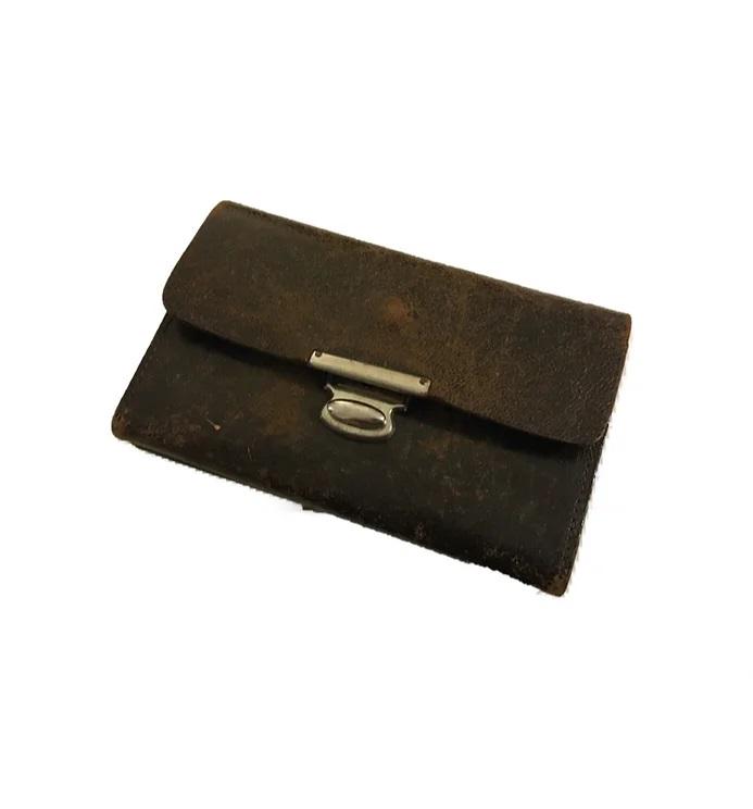 Small 1920s - 1930s Leather Purse with Note Holder (1 of 2)