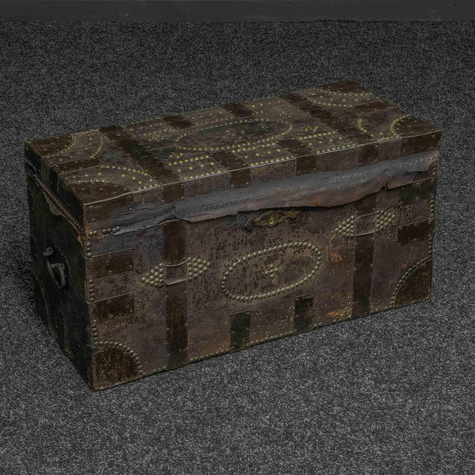 Victorian Studded Leather Trunk (1 of 9)