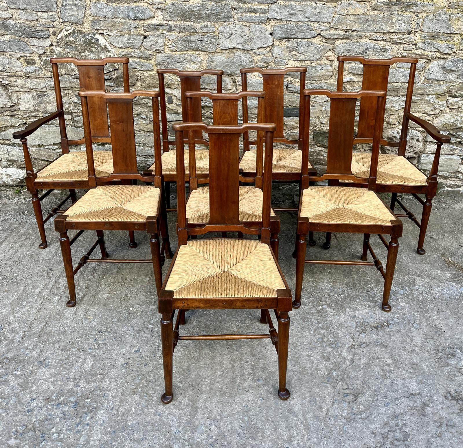 Set of 8 Arts and Crafts Dining Chairs (1 of 18) Set of 8 Arts and Crafts Dining Chairs (1 of 18)