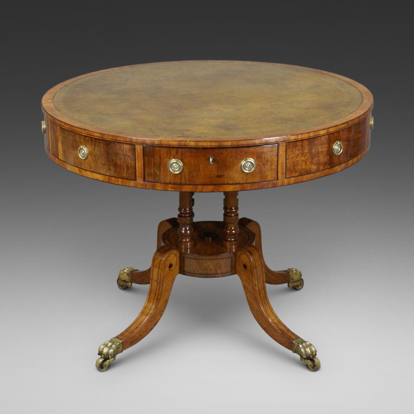 Regency Mahogany Drum Table (1 of 6)