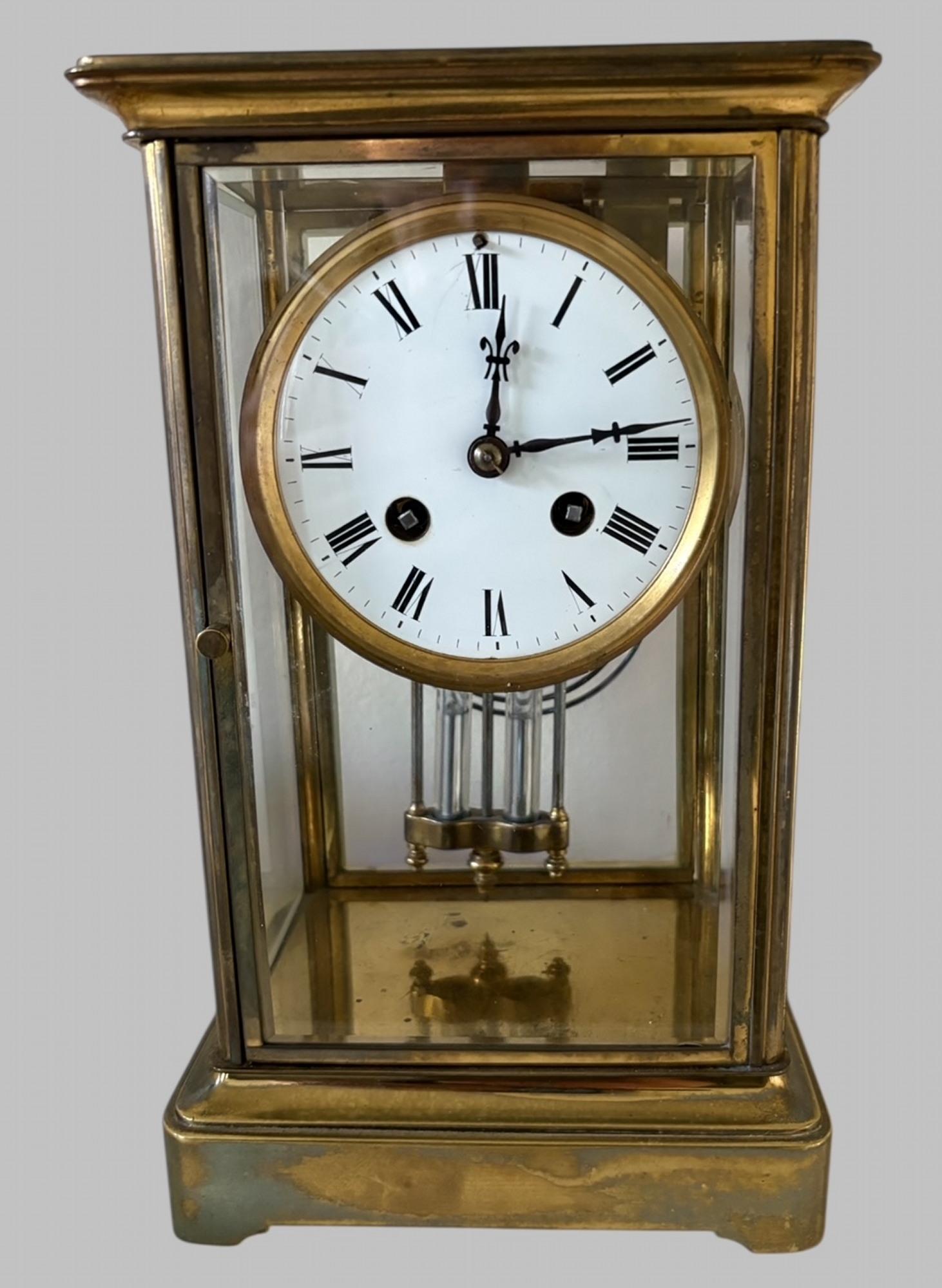 A French Crystal Regulator Clock c.1900 by Samuel Marti et Cie (1 of 7)