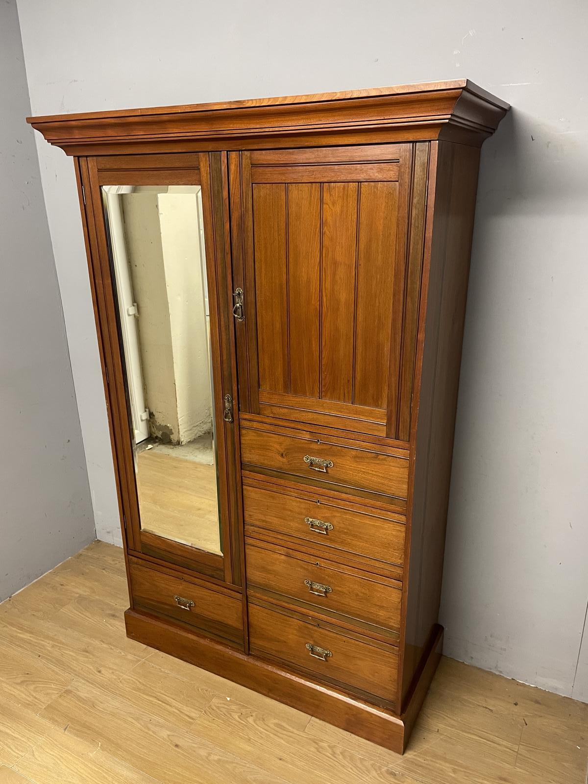 Late C19TH Walnut Compactum Wardrobe in Great Original Condition (1 of 14)