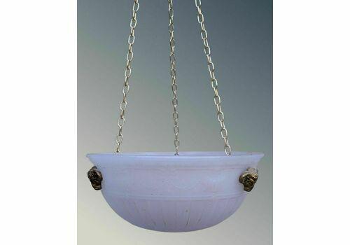 Antique Glass & Bronze Rams Head Light Shade (1 of 5)