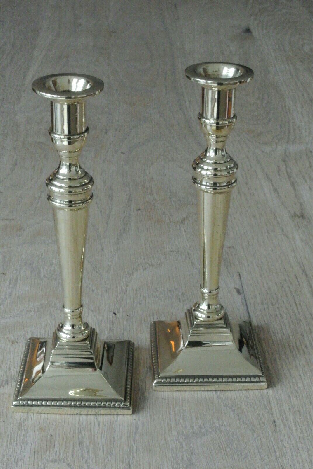 Pair of Quality 18th Century Style Brass Candlestick Pearson Page c.1910 (1 of 7)