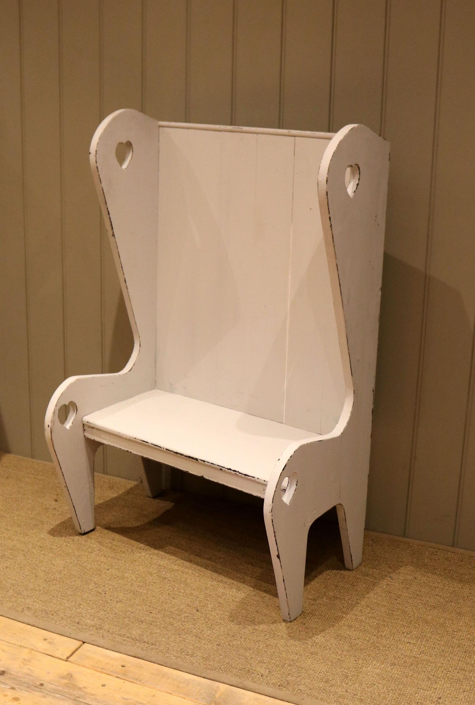 Small Painted Arts & Crafts Style Settle (1 of 10)