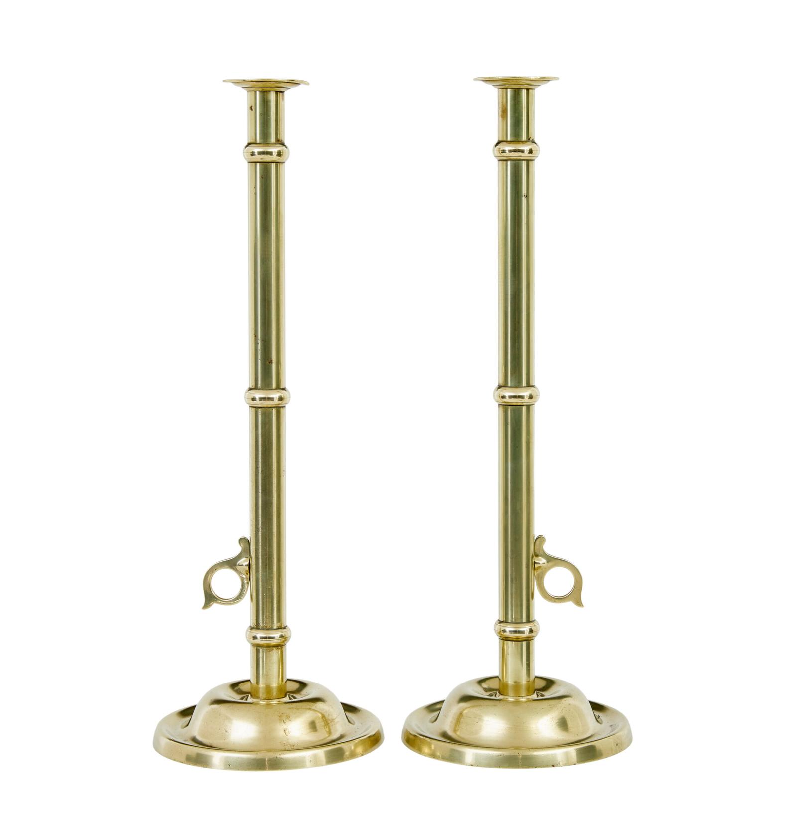 Pair of Arts & Crafts 19th Century Brass Candlesticks (1 of 6) Pair of Arts & Crafts 19th Century Brass Candlesticks (1 of 6)