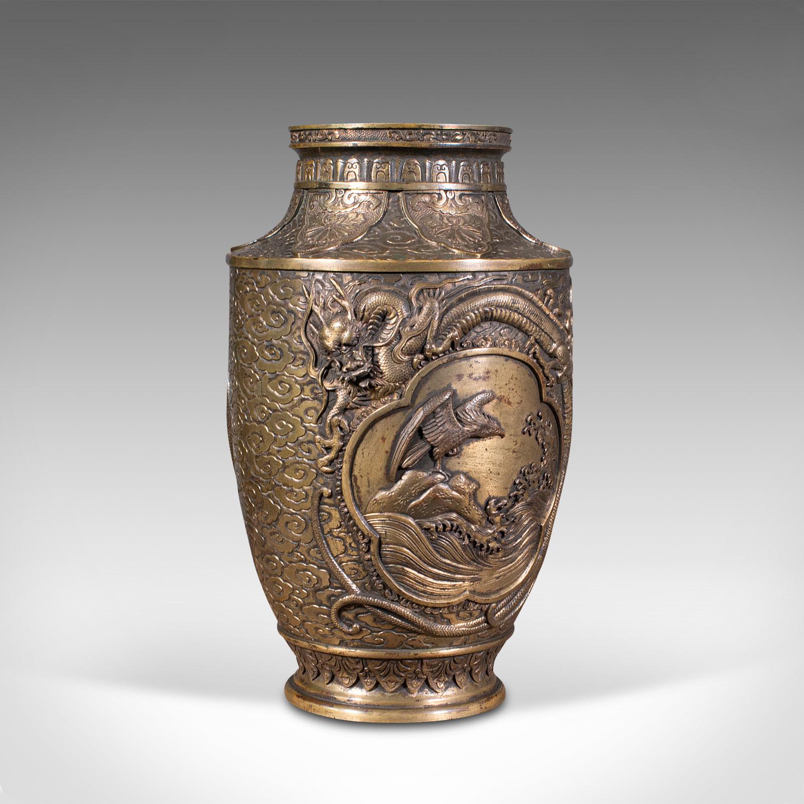 Large Antique Decorative Vase, Japanese, Bronze, Meiji Period, Urn, Victorian (1 of 12)