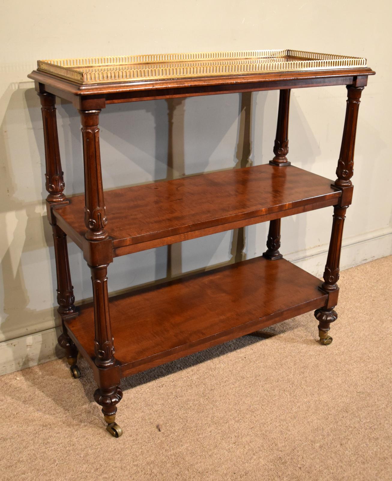 William IV Mahogany Three Tier Whatnot (1 of 6)