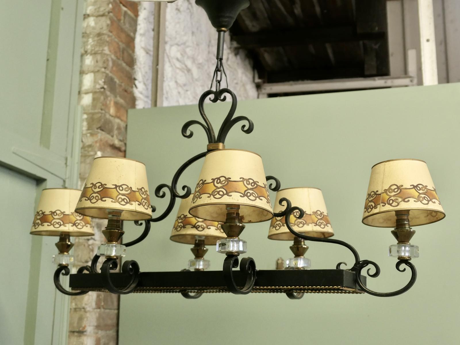 Large French Wrought Iron Country Ceiling Light (1 of 6) Large French Wrought Iron Country Ceiling Light (1 of 6)