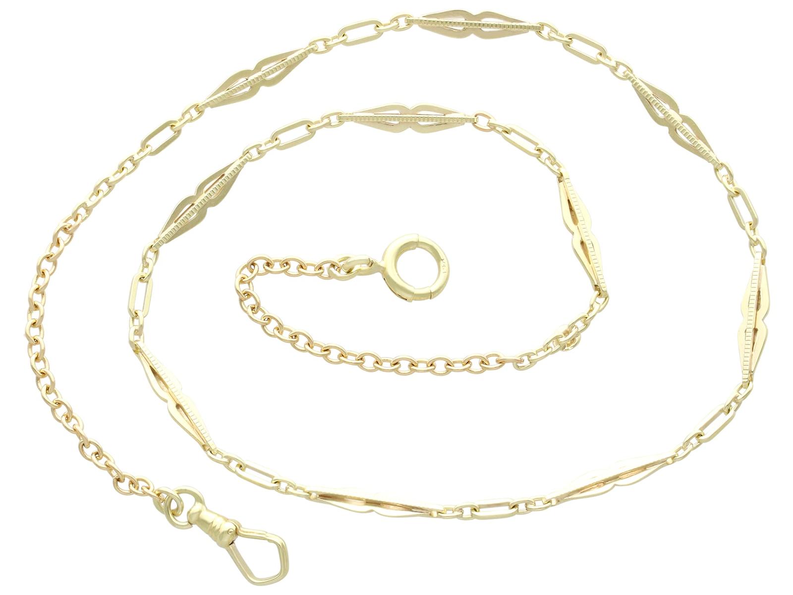 Antique 12ct Yellow Gold Fetter Watch Chain by Liberty & Co c.1920 (1 of 11)