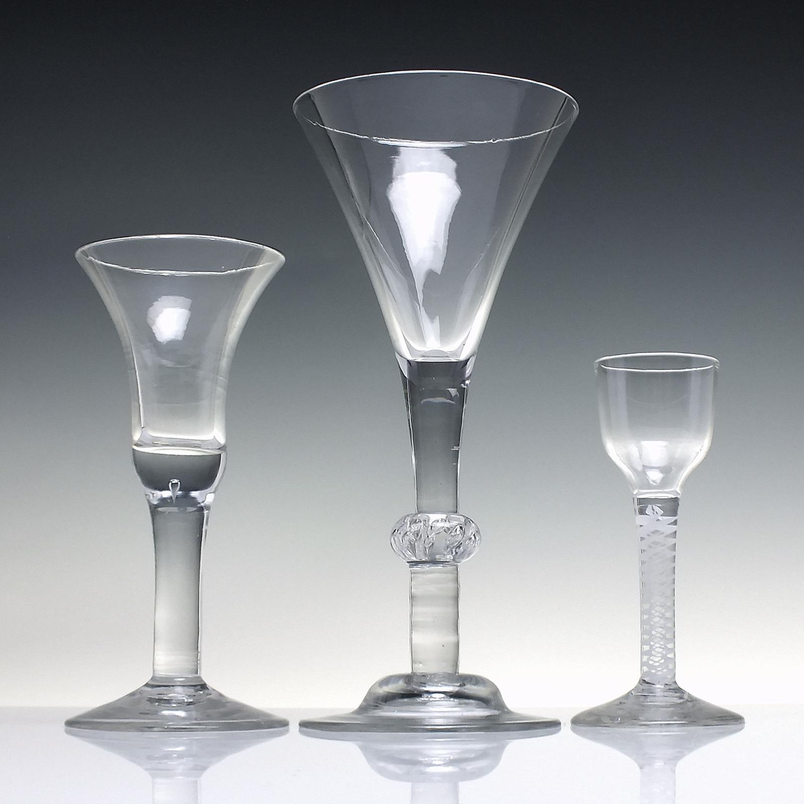 Large 18th Century Light Baluster Glass Goblet c.1730 (1 of 4)