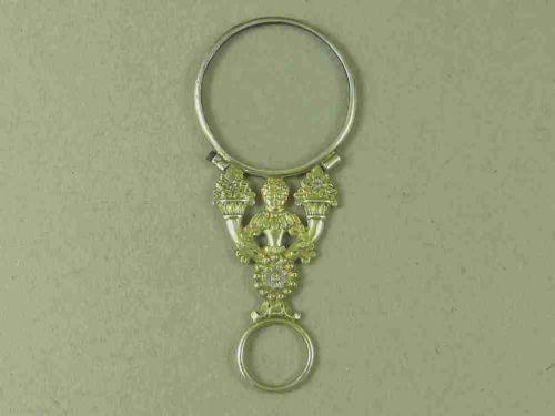 French Figural Silver Gilt Quizzing Glass Monocle Magnifier (1 of 6)
