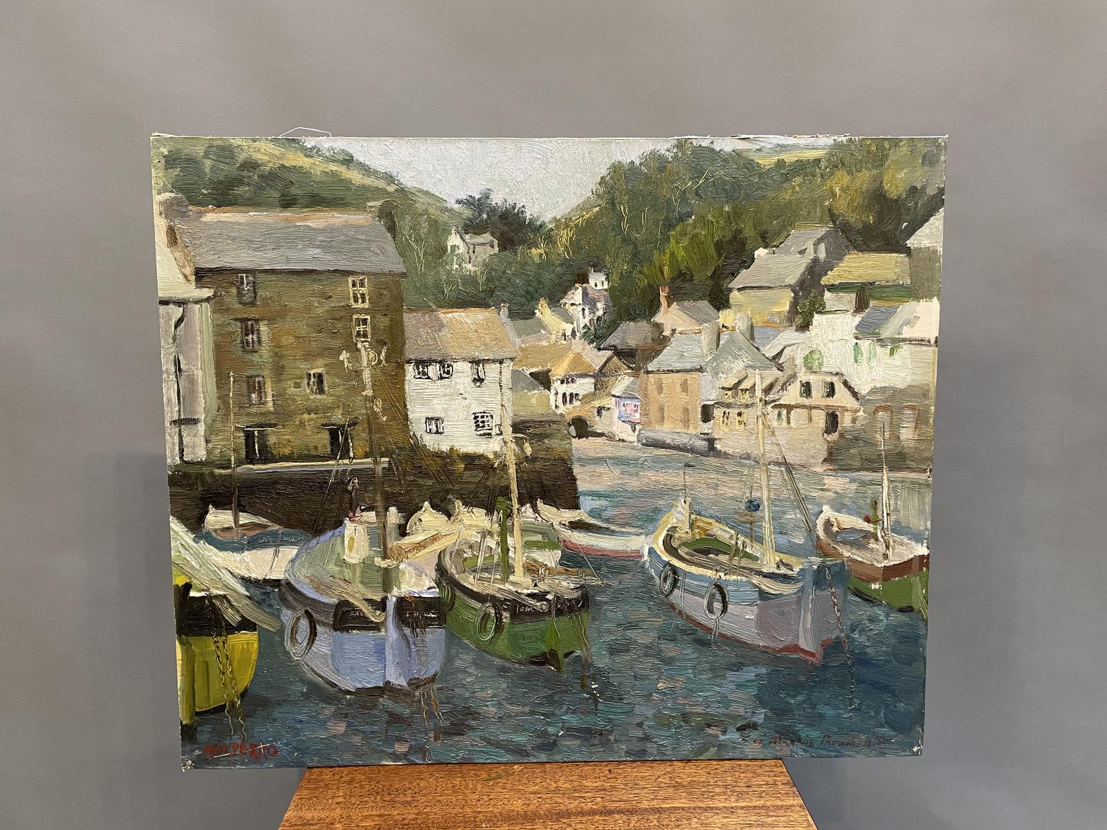 20th Century Oil On Board - Polperro (1 of 8)