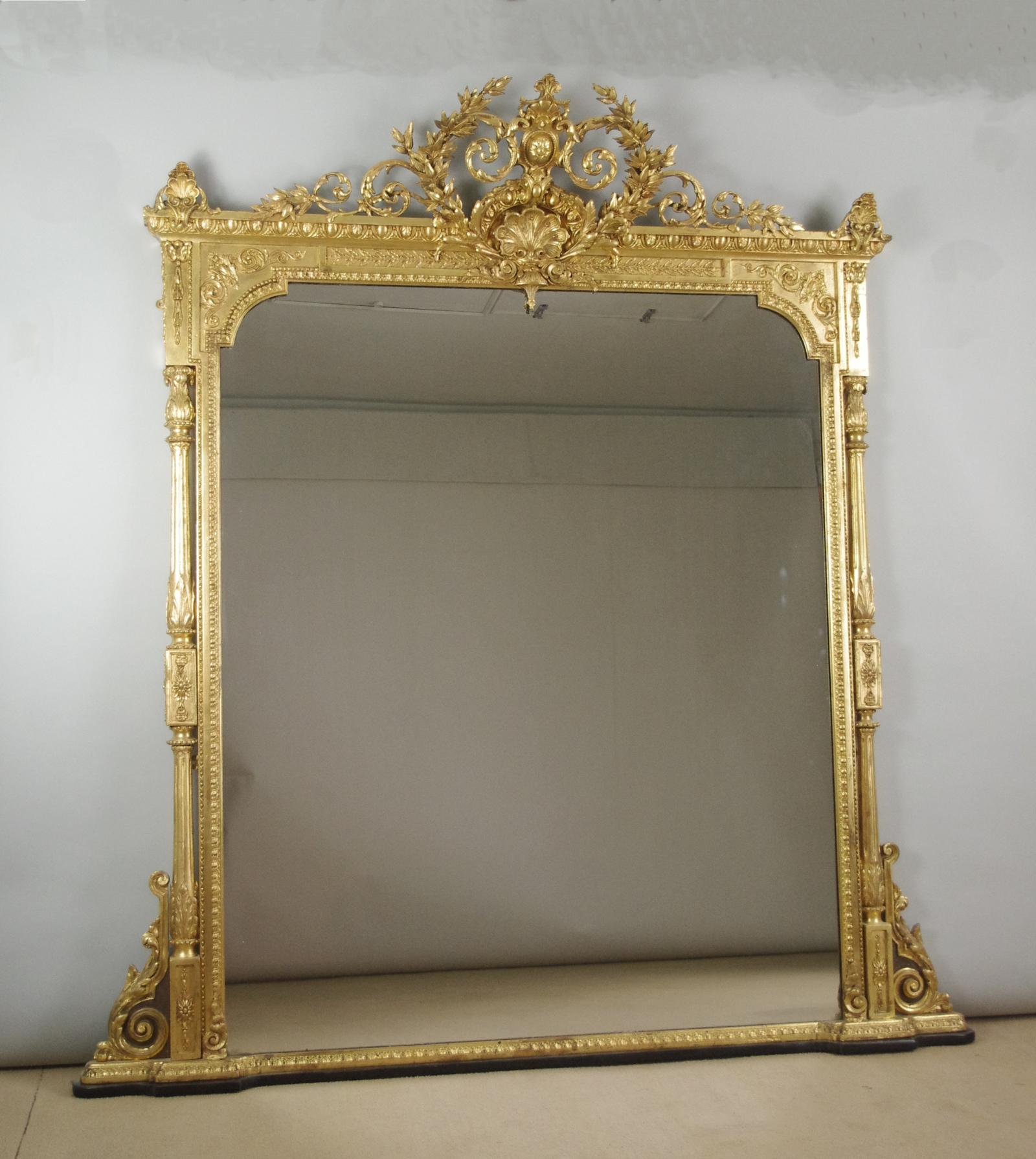 Victorian Gilt Large Overmantle Mirror (1 of 16) Victorian Gilt Large Overmantle Mirror (1 of 16)