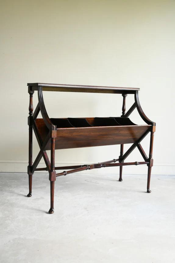 Antique Late 19th Century Mahogany Library Book Trough (1 of 10)